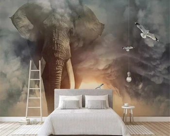 Beibehang behang Tapety na stenu 3 d abstraktné slon bird photo tapeta pozadie detská izba tapety 3d tapety
