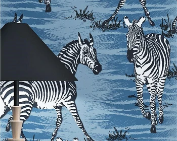 Beibehang hudas krásy Zebra osobné hrnú netkaných tapiet spálňa reštaurácia oblečenie obchod klub abstraktných de parede 63292