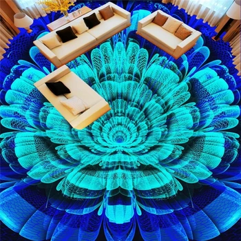 Beibehang Spálne, kúpeľňa dekorácie 3D tapety, podlahy fantasy modrý kvet foto nástenná maľba non-slip nepremokavé 3d tapety