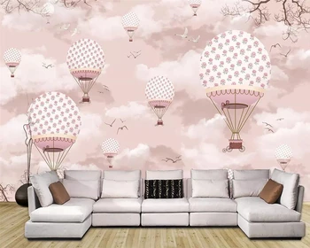 Beibehang Tapety nástenná maľba cartoon teplovzdušný balón deti miestnosti tapety pozadia domáce dekorácie, TV joj, 3d tapety
