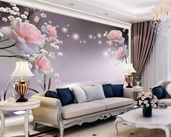 Beibehang Vlastné tapety HD krásne ruže, TV joj, steny Európskom štýle obývacej izby, spálne pozadí nástenná maľba 3d tapety 50951
