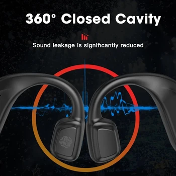 Bezdrôtové Bluetooth5.0 Kostné Vedenie Tvar Slúchadlá Športové Nepremokavé Open-Ear Slúchadlá pre Jazdu na Bicykli 56408