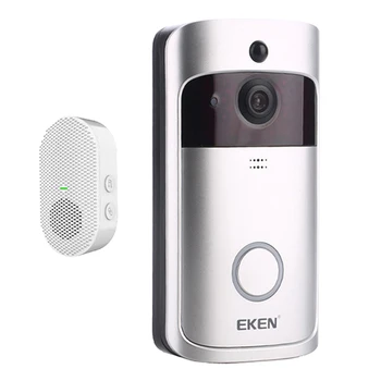 Bezdrôtový WiFi Zvonček Smart Dvere Krúžok Intercom Fotoaparát Bell Bezpečnosti UK, Zapojte
