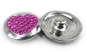 Bezplatné drop shipping hot predaj 1.8-2cm zliatiny 3 farby CZ kamenné srdce kúzlo DIY tlačidlo kovové prívesky 5399