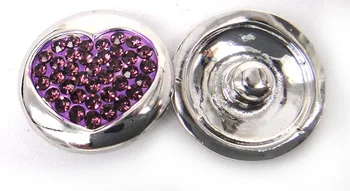 Bezplatné drop shipping hot predaj 1.8-2cm zliatiny 3 farby CZ kamenné srdce kúzlo DIY tlačidlo kovové prívesky