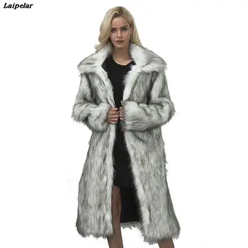 Bežné Zimné Kabát Ženy 2020 Módne Dlhý Rukáv Bunda, Kabát Teplé Voľné Hrubé Predĺžiť Umelú Kožušinu Kabát Vrchné Oblečenie Plus Veľkosť 14275