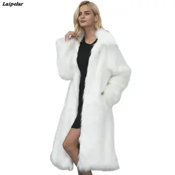 Bežné Zimné Kabát Ženy 2020 Módne Dlhý Rukáv Bunda, Kabát Teplé Voľné Hrubé Predĺžiť Umelú Kožušinu Kabát Vrchné Oblečenie Plus Veľkosť