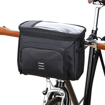Bicykel Predné Taška na Riadidlá Polyester Zips Izolácie Veľkú Kapacitu Multi Funkčné Tašky na Bicykel Prípade Mapu Svetlo Telefón w