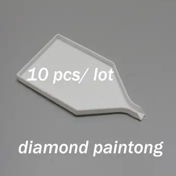 Biele Plastové Štvorec Obdĺžnik DIY Diamond Otvory Doskou Maľby Usporiadať Zásobník DIY Diamantové nástroje Príslušenstvo 5.9*10.6 4409