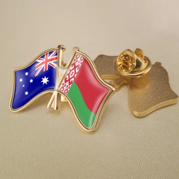 Bielorusko a Austrália Prekročil/Double/Priateľstvo Vlajky Preklopke Kolíky/Brošňa/Odznaky