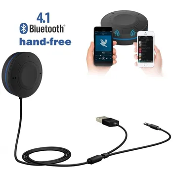 Bluetooth 4.1 Hudby Prijímač Handsfree Aux 3,5 mm USB Audio Adaptér Wireless Stereo Auto do Auta S vozovkou Slučky Hluku Izolant