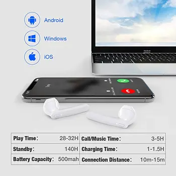 Bluetooth 5.0 slúchadlá bezdrôtové slúchadlá vysokou vernosťou stereo anti-pot slúchadlá športové slúchadlá vstavaný mikrofón