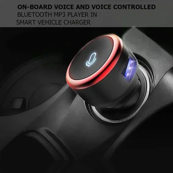 Bluetooth Auto Hlasové Ovládanie MP3 Prehrávač, Bezdrôtové Bluetooth Prijímač USB Nabíjačka M8617