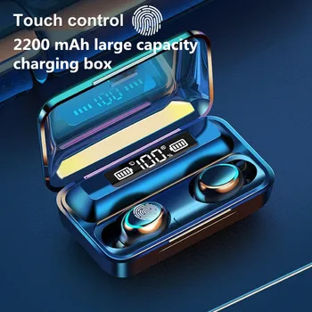 Bluetooth Slúchadlá Touch Ovládania TWS Bezdrôtové Slúchadlá s Mikrofónom Športové Nepremokavé Bezdrôtové Slúchadlá 9D Stereo Slúchadlá Fone