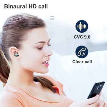 Bluetooth Slúchadlá Touch Ovládania TWS Bezdrôtové Slúchadlá s Mikrofónom Športové Nepremokavé Bezdrôtové Slúchadlá 9D Stereo Slúchadlá Fone