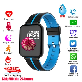 Bluetooth Smart Hodinky Muži Ženy Krvný Tlak Monitor Nepremokavé Fitness Tracker Náramok Srdcovej frekvencie Smartwatch Pre Android IOS 52160