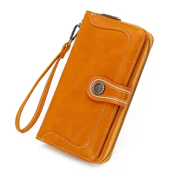 Britský štýl, módne dámske dlhé wallet PU kožené candy pevná spojka taška kreditnej karty, držiak na kabelku