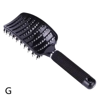 Brushy Anti Klit Hairbrush Ženy Ženské Vlasy, vlasovú Pokožku, Masážny Hrebeň S&nylon Hairbrush Mokré Kučeravé Detangle Kefa Na Vlasy Salon