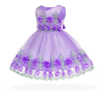 Bábätko a batoľa šaty purple dieťa princezná mieste farby zodpovedajúce priadza 25899