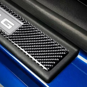 Carbon Fiber Dvere, Parapetné Šúchať Doska Stráže Nálepky Výbava pre Ford Mustang-2019