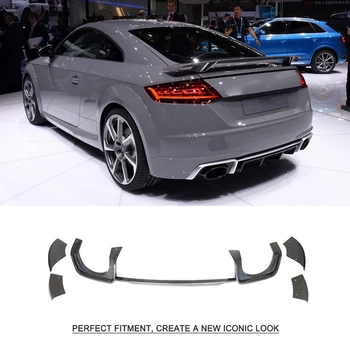 Carbon Fiber Zadné Pery Difúzor Pre Audi TTRS 2016-2018 Auto nárazníka protector