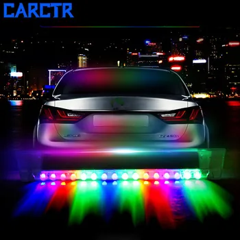 CARCTR Auto Solárne Anti-odkalovacích Výstražné Strobe Light Auto Atmosféru Svetla Led Festival Dekorácie Auta Dekoratívne Lampy Farebné
