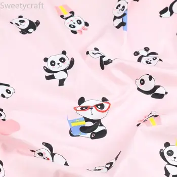 Cartoon Panda Bavlnenej Tkaniny DIY Šitie Plavidlá Patchwork Prešívanie Tuku Štvrťroku Tecido Oblečenie Tilda Pre Dieťa List Textil