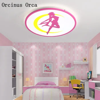 Cartoon Ružová LED Krásy Dievča stropné svietidlo Dievča, Spálne, detskej Izby Osvetlenie Moderné Jednoduché Kreatívne Romantický stropné lampy