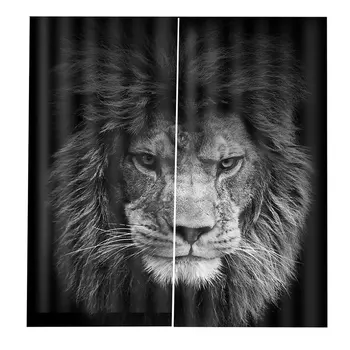 Cartoon Tiger Zatmenie Okno Opony Zviera tlače Vankúš Opony 170*200 cm Moderné Domáce Dekorácie