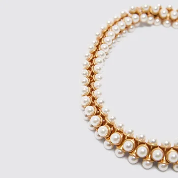 Cezhraničné prehnané Bohemia perlový Náhrdelník Náhrdelník v Európe a Amerike kovový prívesok šperky