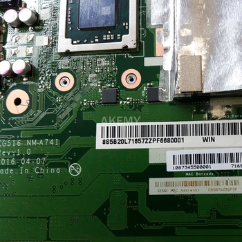 CG516 NM-A741 NMA741 je vhodný pre Lenovo Ideapad 310-15ABR notebook doske 5B20L71657 CPU A10-9600 4G RAM test práca 35621