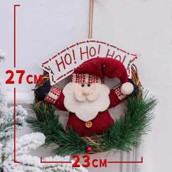 CHZLL Veselé Vianoce Veniec Veniec Odovzdanie Ozdoby na Vianočný Stromček a Vianočné Ozdoby Dekoroch pre Domáce Santa Claus Nole 2021 Nové