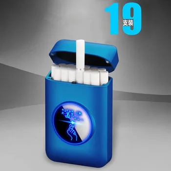 Cigareta Prípade Box s USB Elektronické Ľahšie Skladovanie Tabakových Prípade Cigariet Držiteľ Elektrické Plazmové Ľahšie Gadgets Pre Človeka