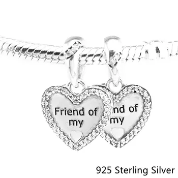 CKK Srdcia Priateľstvo Charms 925 Sterling Silver Korálky Originálne Šperky, Takže sa Hodí Pre Náramky & Náramok