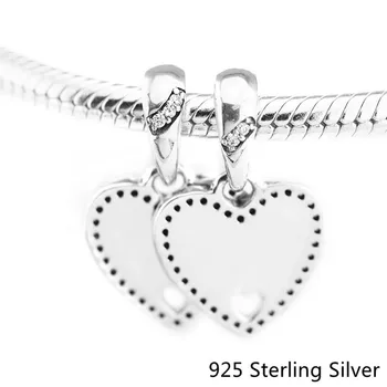 CKK Srdcia Priateľstvo Charms 925 Sterling Silver Korálky Originálne Šperky, Takže sa Hodí Pre Náramky & Náramok