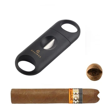COHIBA Plastové Cigaru Fréza Nehrdzavejúcej Ocele Ostré Príslušenstvo Gilotína Čierne Vrecko Cigaru, Nožnice