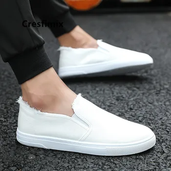 Cresfimix muž klasické vysoko kvalitné biele plátno mokasíny mužov bežné mäkké pohodlné čierne topánky v pohode topánky zapatos hombre a5254
