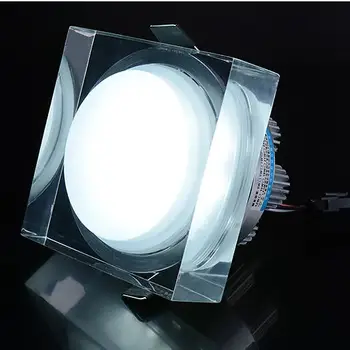 Crystal LED Downlight square/Kolo 1W 3W 5W 7W LED Stropné Svetlo Zapustené 85-265V Domov Skrinka na Stenu Spot LED Downlight