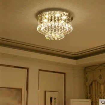 Crystal stropné svietidlo jednoduché moderné kolo spálňa lampa teplé romantický detí osvetlenie miestnosti luxus, krištáľové svietidlá, led osvetlenie 5019