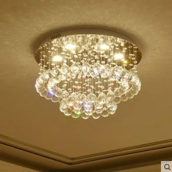 Crystal stropné svietidlo jednoduché moderné kolo spálňa lampa teplé romantický detí osvetlenie miestnosti luxus, krištáľové svietidlá, led osvetlenie