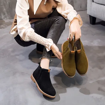 CuddlyIIPanda 2019 Nové Chelsea Boots Britský Štýl Tenisky Vysoké Top Ženy Móda, Topánky Elegantný Dizajn, Členkové Topánky Zapatos Mujer