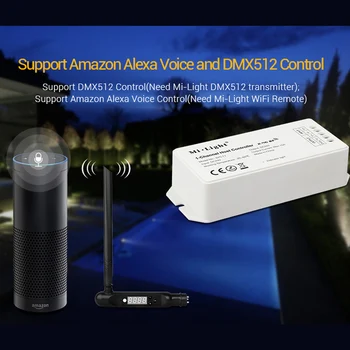 DC24V 1-Kanálový LED Host Controller/signálu zosilňovač Stmievateľné radič podporu DMX512/2.4 G vzdialenej/APP/ovládanie hlasom