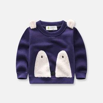 Deti bežné flanelové sveter chlapci a dievčatá cartoon klesnutie pulóver nové dieťa jeseň a v zime pulóver tide