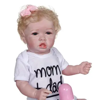 Deti bábiky hračky 56 cm full silikónové bebe reborn batoľa bonecas realisticky dievča, batoľa, biela koža dieťa reborn bábiky