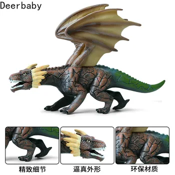 Detské Warcraft pevné hračka dinosaur model dávnych mýtické zviera Warcraft Dračie Oheň Drak Lietajúci Drak hand-made model 15466