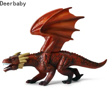 Detské Warcraft pevné hračka dinosaur model dávnych mýtické zviera Warcraft Dračie Oheň Drak Lietajúci Drak hand-made model