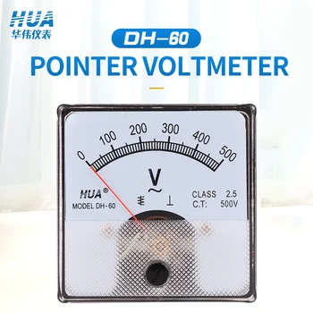 DH-60 AC Analógový Voltmeter 5V10V15V20V30V50V100V150V200V300V400V450V500V600V napätie meter výrobcov priame predaje,