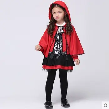 Dievčatá červené cape deti Little Red Riding Hood cape párty pre deti oblečenie