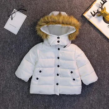 Dieťa Deti Zimné Kabáty Pevné Farby s Kapucňou, na Zips, Bunda Udržať v Teple Outwear Deti Oblečenie kurtka zimowa damska