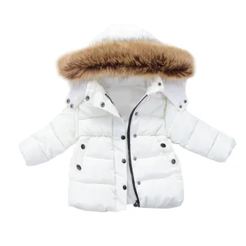 Dieťa Deti Zimné Kabáty Pevné Farby s Kapucňou, na Zips, Bunda Udržať v Teple Outwear Deti Oblečenie kurtka zimowa damska